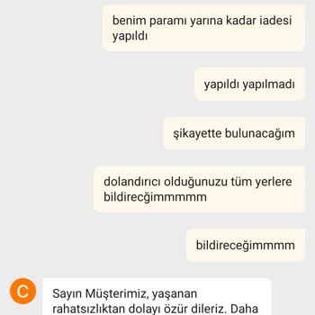 Para İadesinde Yaşanan Gecikme Ve Güven Sorunu