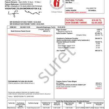 Vodafone'da Tarifeye Şok Zam