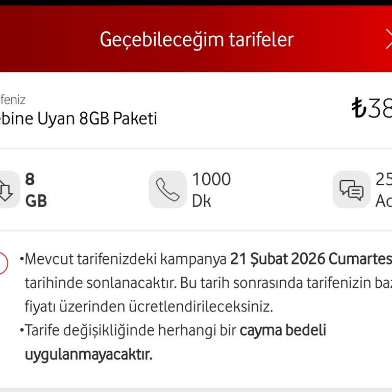 Vodafone Sadık Müşteriye Fahiş Fiyatlı Paket Şoku!