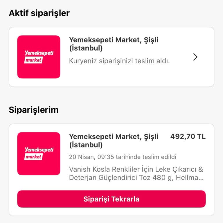 Yemek Sepeti Siparişim Teslim Edilmeden Teslim Edildi Görünüyor