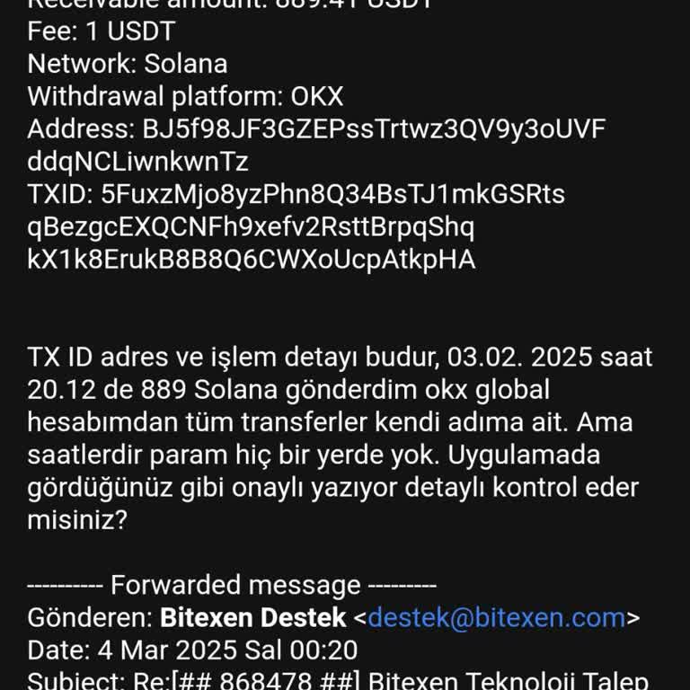 Bitexen'de 50 Gündür Çözülemeyen Para İadesi Sorunu
