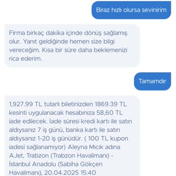 Yanlış İsimle Alınan Bilet Ve İlgisiz Müşteri Hizmetleri