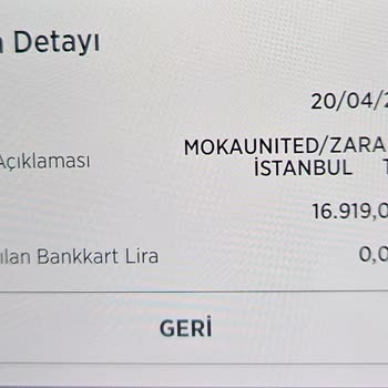 Zara'dan Bilgim Dışında Yapılan İşlem