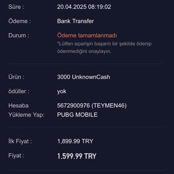 Midasbuy'dan Satın Alınan Ürün Teslim Edilmiyor
