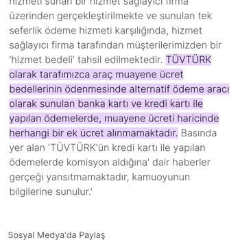 Tüvtürk'te Kredi Kartı Komisyonu Çelişkisi