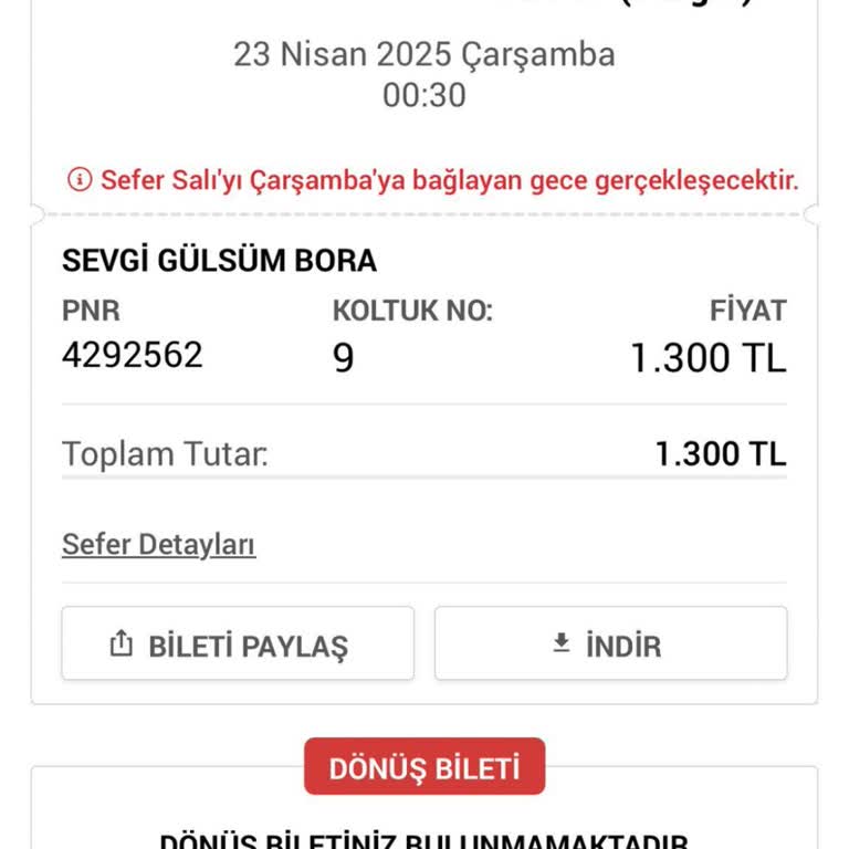 Obilet Üzerinden Alınan Biletin Görünmemesi Ve Çözüm Sunulmaması