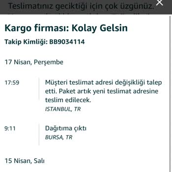 Yanlış Adrese Gönderilen Kargo Ve Yetersiz Müşteri Hizmetleri