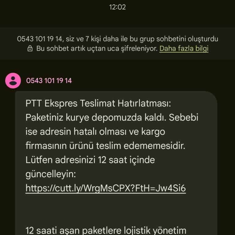 PTT Kargo İade Mesajı Üzerinden Kişisel Bilgi Güvenliği Endişesi