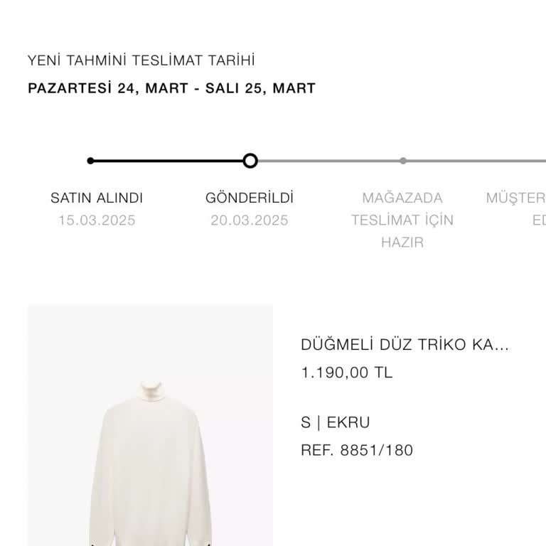 Zara Online Siparişinde Gecikme Ve İade Sorunu