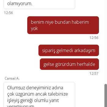 Yemek Siparişi Teslim Edilmedi, Çözüm Yok