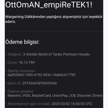 World Of Tanks Hesabım Çalındı: Yardım Bekliyorum