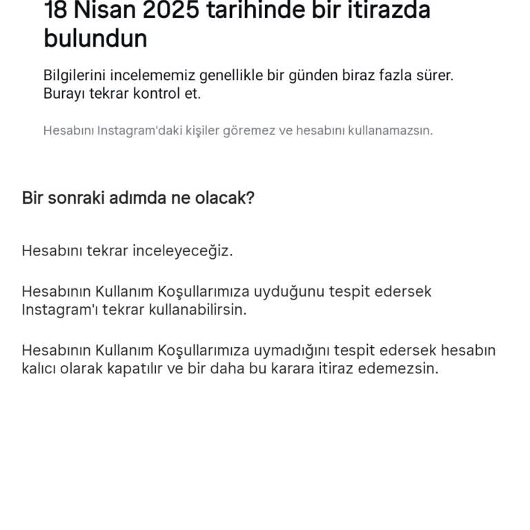 Instagram Hesabımın Sebepsiz Kapatılması!