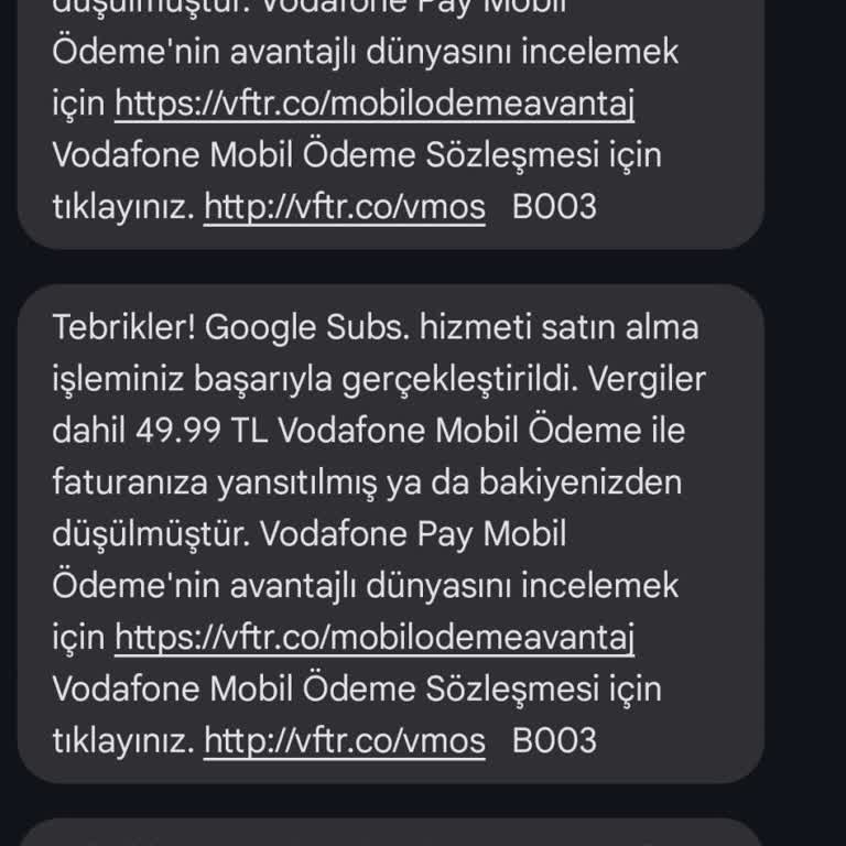 Yanlış Google Üyeliği Ve Çözüm Bulamayan Vodafone