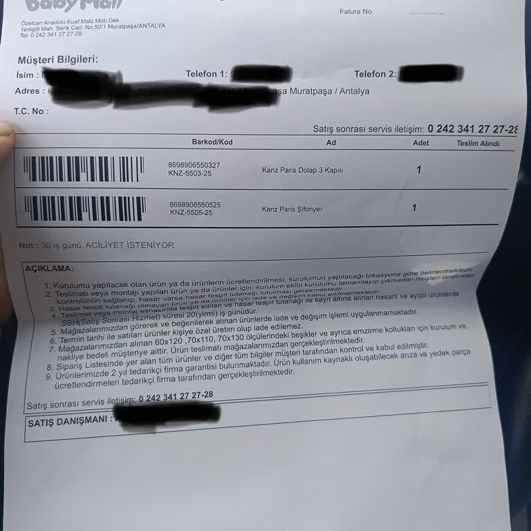 Kanz Mobilya Teslimatında Hayal Kırıklığı