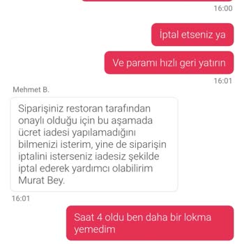 Yemek Sepeti'nde Geciken İadeler Ve İletişim Sorunları