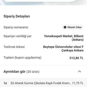 Yemeksepeti Market Sipariş Sürecinde Karşılaşılan Sorunlar