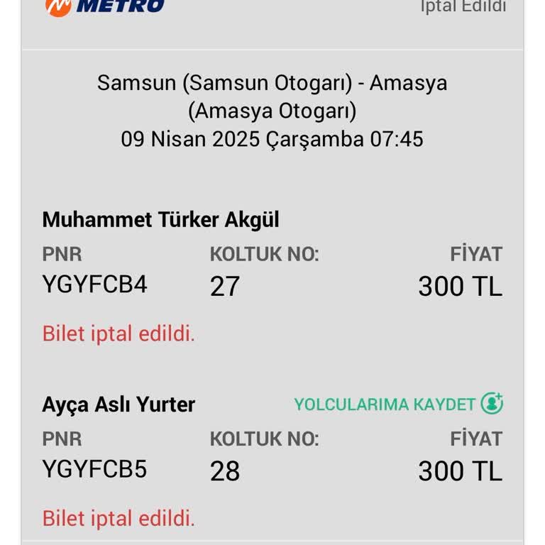 Ücret İadesi Yapılmayan Metro Turizm Mağduriyeti
