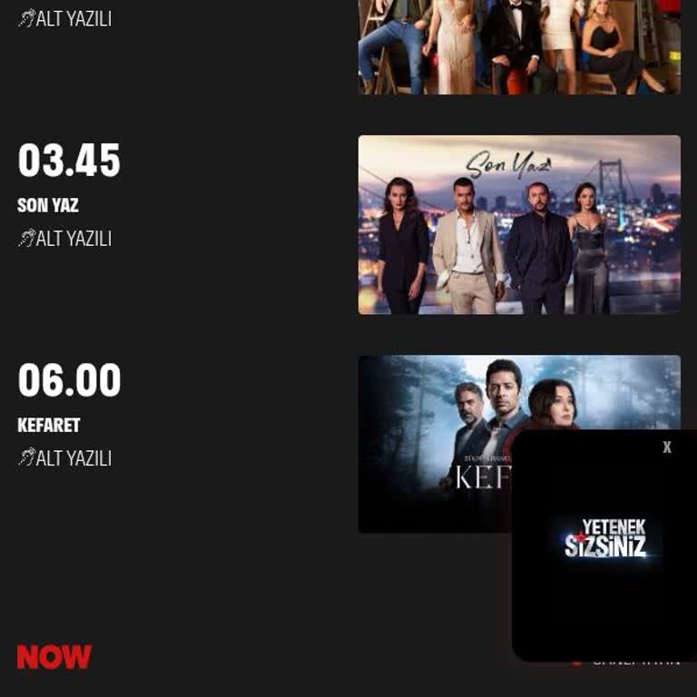 Now TV Yayın Akışı Saatleri Sorunu