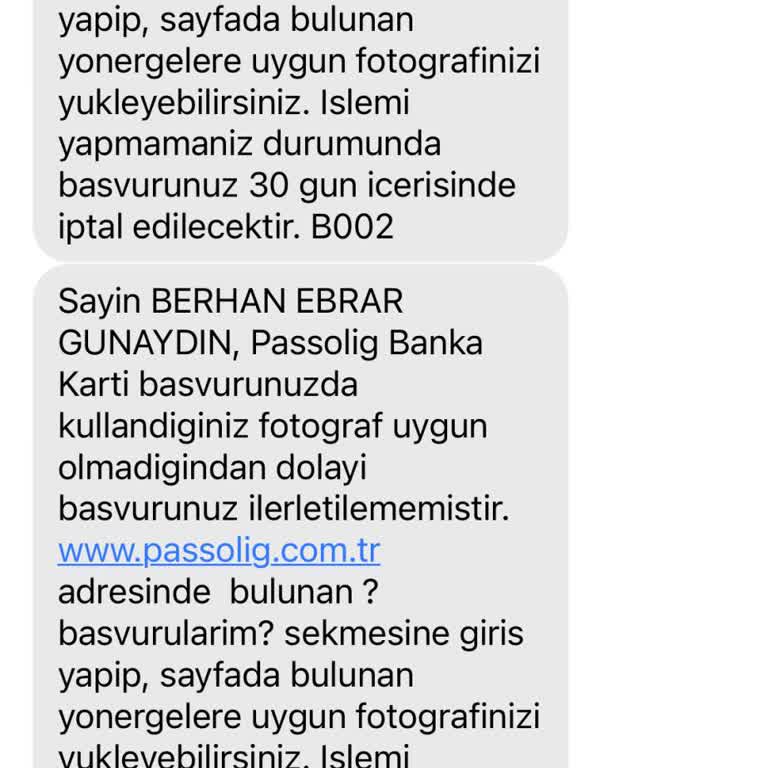 Kart Başvurusunda Fotoğraf Sorunu