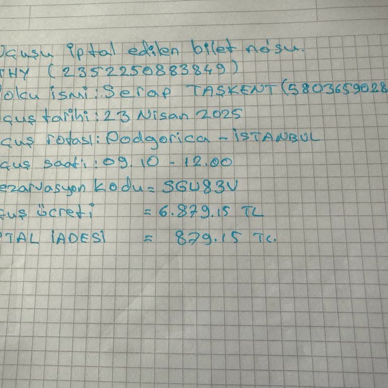 Uçak Bileti İptalinde Haksız İade