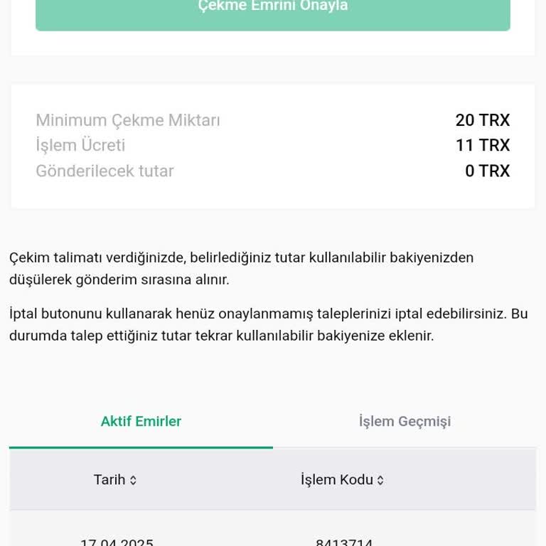 Bitci'de TRX Çekim Sorunu Ve Gecikmeler