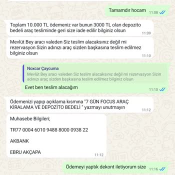 Araç Kiralama Kabusu: 42.000 TL Kaybettim