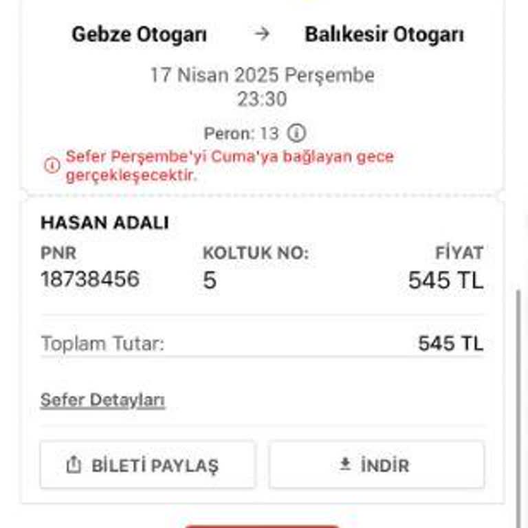 Uludağ Turizm'de Yanlış Otobüs Bilgilendirmesi Mağduriyeti