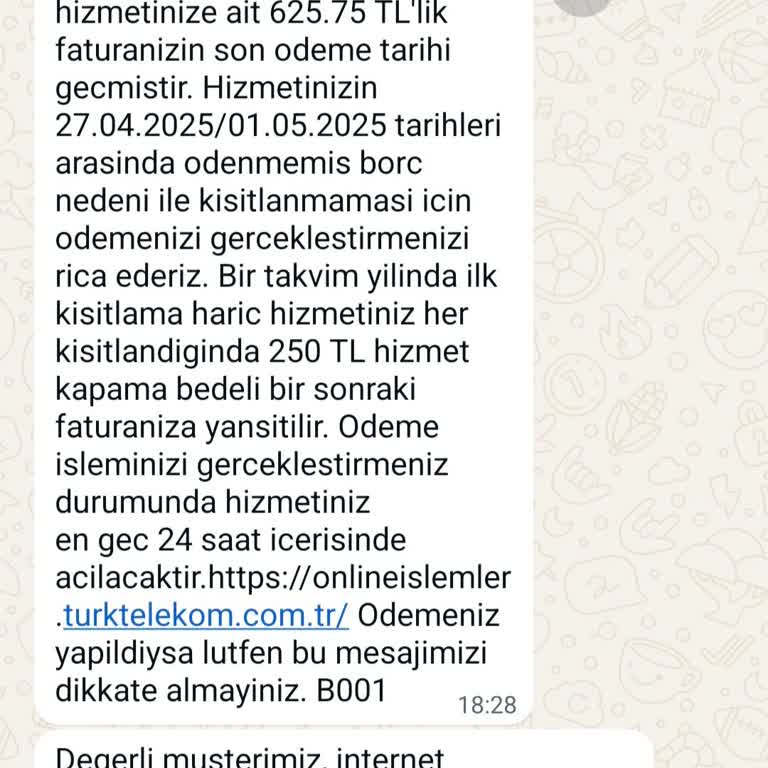 Türk Telekom İnternet Bağlantı Sorunu Ve Fatura Kesintisi