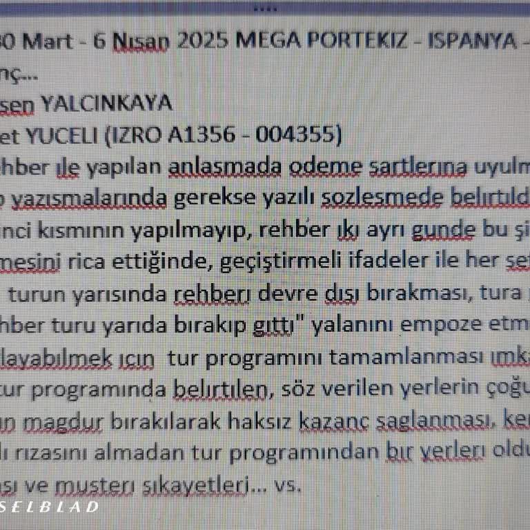 Rehbersiz Tur Ve Eksik Hizmet