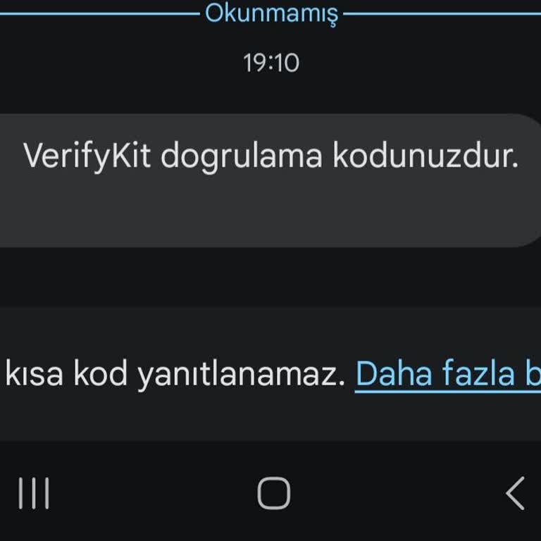 Bilinmeyen Uygulamadan Gelen Şüpheli Doğrulama Kodu