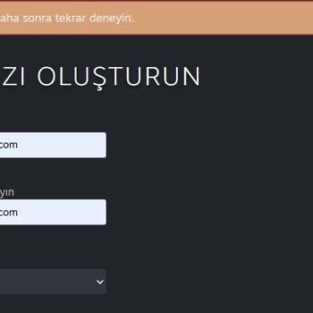 Steam Hesap Oluşturma Hatası