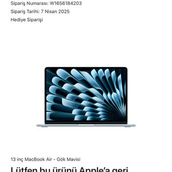 Apple Store İptal Edilen Siparişin Para İadesi Sorunu