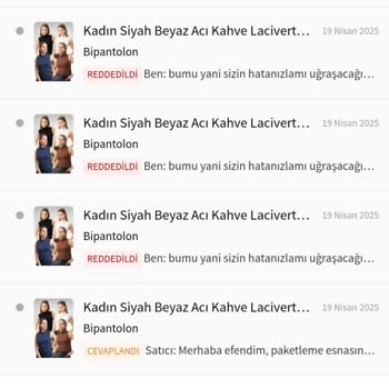 Bipantolon Yanlış Ürün Gönderimi ve Müşteri Yorumlarının Reddedilmesi