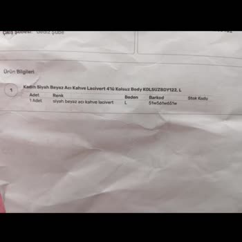 Bipantolon Yanlış Ürün Gönderimi ve Müşteri Yorumlarının Reddedilmesi