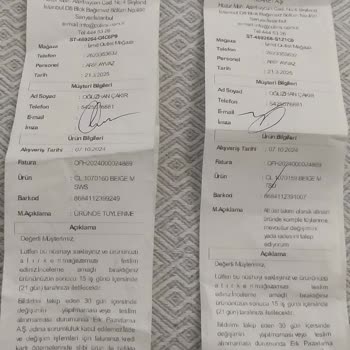 Colin's Mağazasından Aldığım Ürünlerin Kalite Sorunu