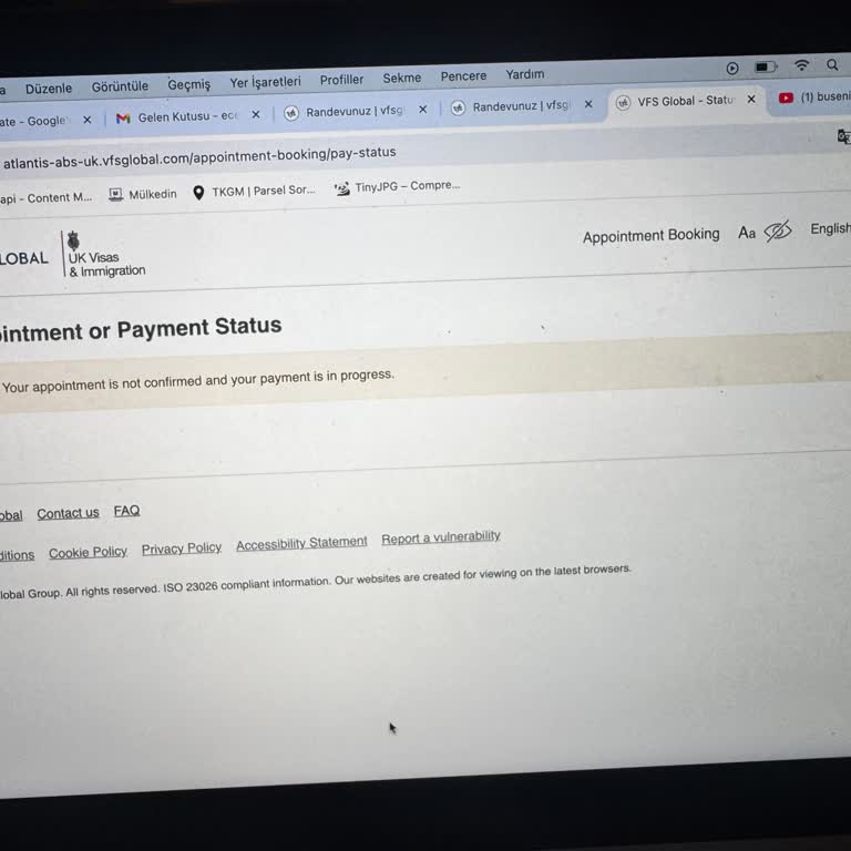 İngiltere Vizesi Randevu Sistemi Sorunu