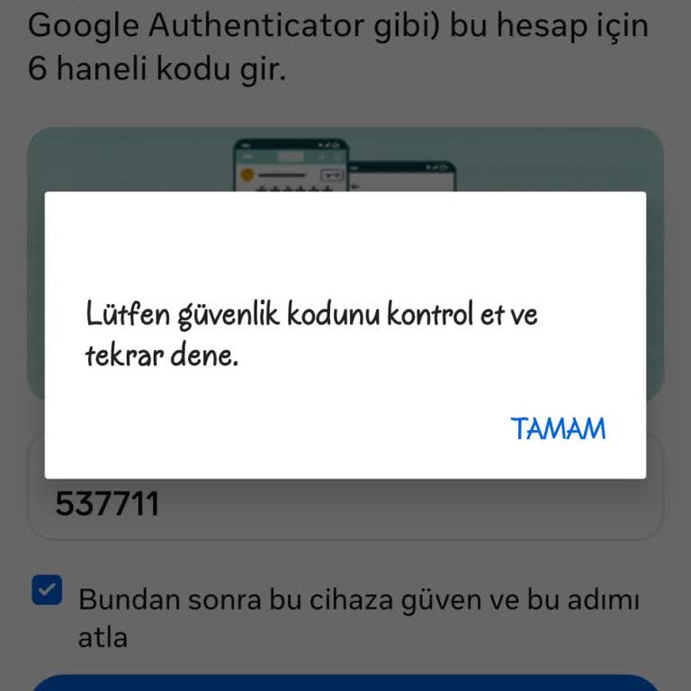 İkili Doğrulama Sorunu: Hesabıma Giriş Yapamıyorum