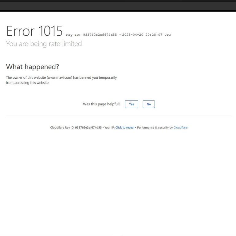 Mavi'nin Web Sitesine Erişim Sorunu