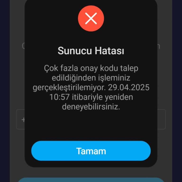 Bipi Uygulamasında Giriş Sorunu Ve Kod Gelmeme Problemi