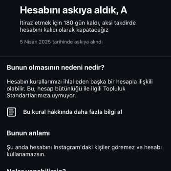 Sosyal Medya Hesaplarım Sebepsizce Askıya Alındı