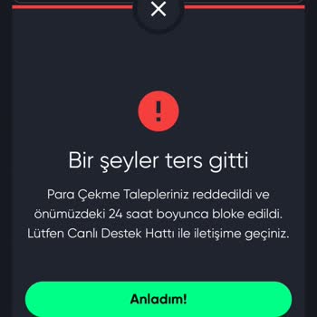 Hesap Blokesi Ve Para Çekim Sorunu