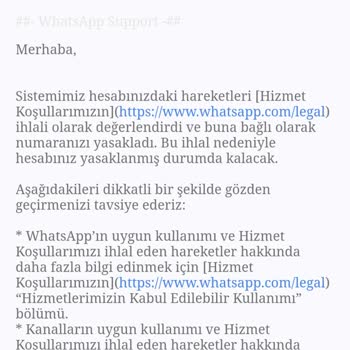WhatsApp Haksız Ban Kararı Ve Küfür Eden Kullanıcı