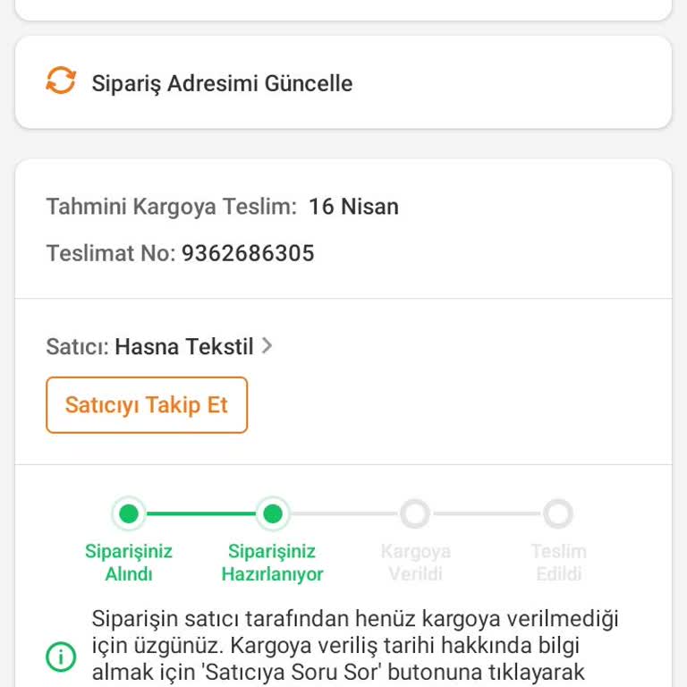 Trendyol'da Sipariş Gecikmesi Ve Yetersiz Müşteri Hizmeti