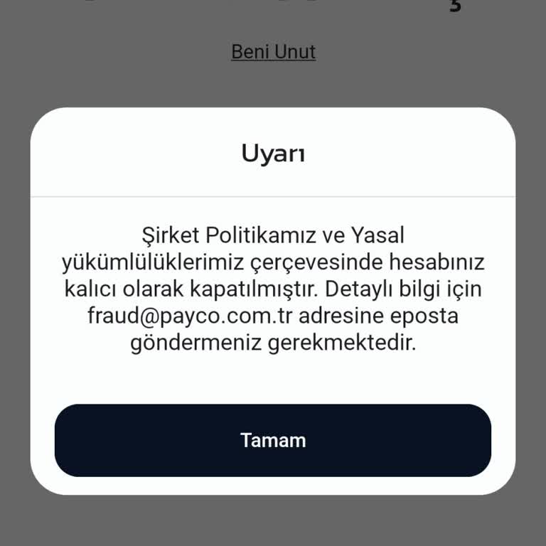 Hesabımın Geçici Kapatılması Ve Acil Bakiye İadesi Talebi
