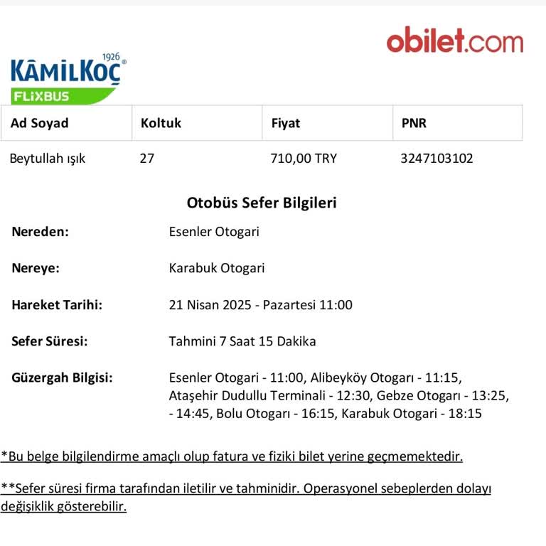 Kamil Koç Servis Sorunu Ve Kötü Müşteri Hizmetleri Deneyimi