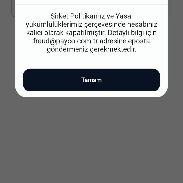 Payco Uygulamasında Hesabın Kalıcı Kapatılması Ve Para İadesi Sorunu