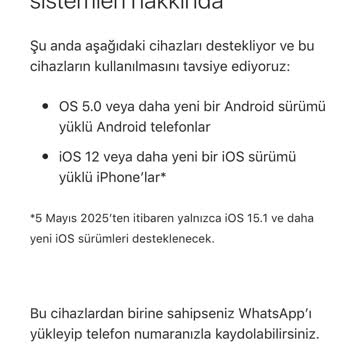 WhatsApp Güncelleme Tarihi Öncesi Erişim Sorunu