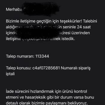 İade Ücreti Kesintisi Ve Yetersiz Müşteri Hizmetleri