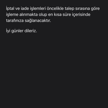 İade Ücreti Kesintisi Ve Yetersiz Müşteri Hizmetleri