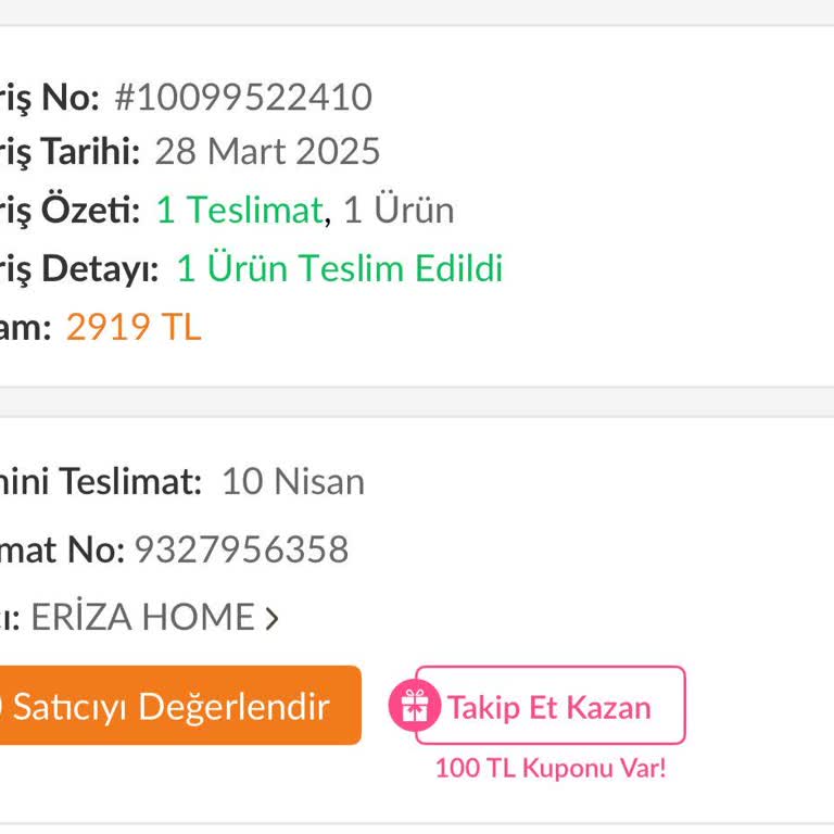 Trendyol'da Orta Sehpa Siparişi Mağduriyeti